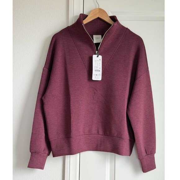 Varley Hawley Half-Zip Sweat in Sassafras Marl, Size Small - Picture 7 of 11